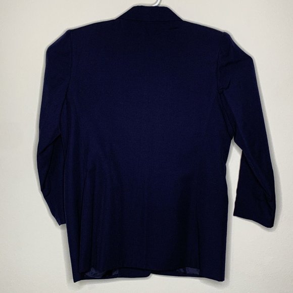 Karen Scott Blazer Jacket Womens 14 Lined Black Pockets Shoulder Pads One Button - Picture 9 of 9